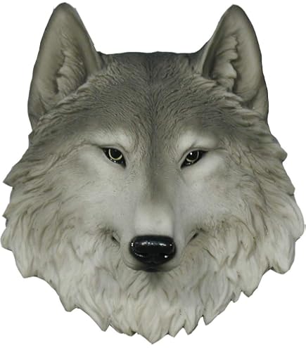 Amazon.com: DWK Nanook Gray Wolf Head Mount Wall Statue Bust 14.5
